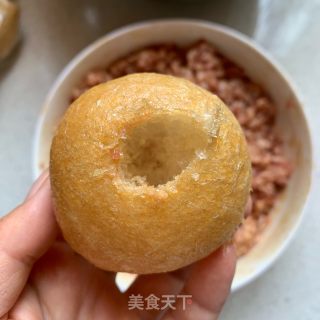 面筋塞肉的做法步骤：3