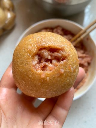 面筋塞肉的做法步骤：4