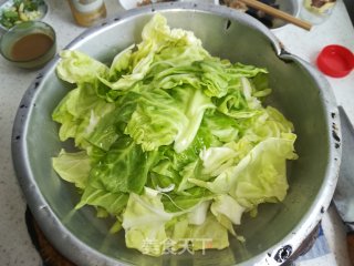腊肉炒洋白菜的做法步骤：2