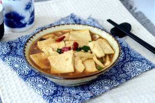 下酒菜辣烧豆腐的做法步骤：7