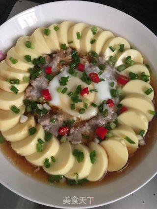 日本豆腐肉沫窝蛋的做法步骤：12