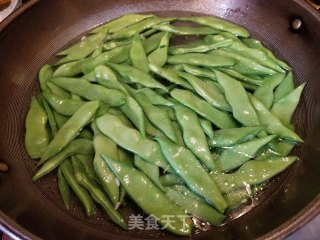 扁豆炒百页豆干的做法步骤：4