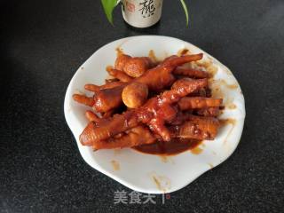 鸡爪烧鹌鹑蛋的做法步骤：8