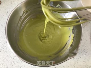 青汁戚风蛋糕的做法步骤：7