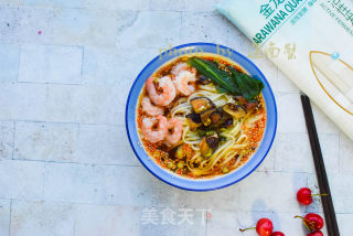 香菇虾仁面的做法步骤：9