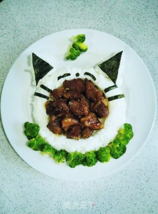 儿童餐2一大嘴猫吃肉的做法步骤：12