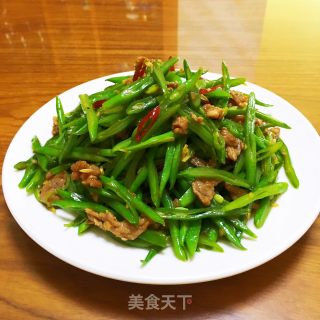 肉丝炒芸豆的做法步骤：8