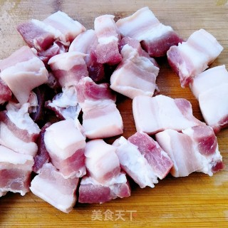 干豇豆烧肉的做法步骤：2