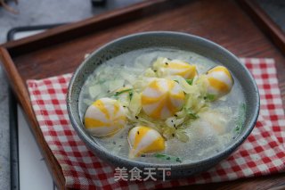 鱼籽丸白菜汤的做法步骤：7