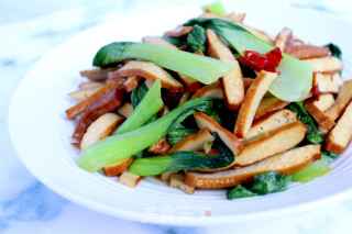 青菜炒豆干的做法步骤：10