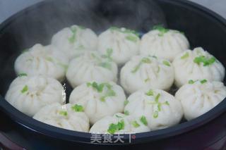 刺五加叶鸡蛋馅水煎包的做法步骤：14