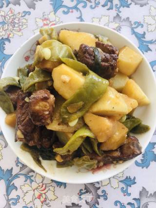 排骨豆角土豆的做法步骤：9