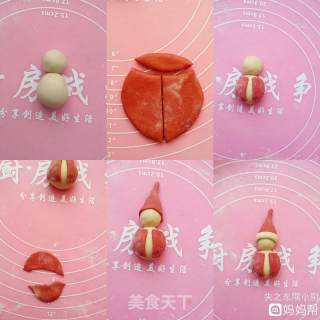 小雪人馒头的做法步骤：3