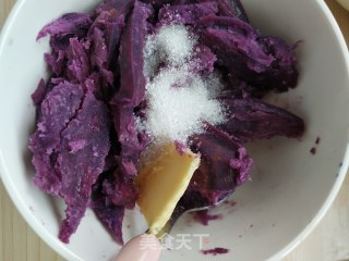 紫薯毛毛虫面包的做法步骤：3