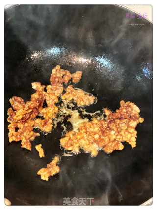 肉丁南瓜时蔬炒饭的做法步骤：3