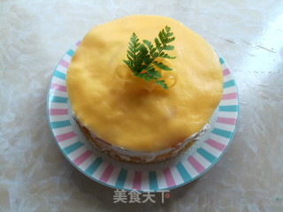6寸千层芒果蛋糕的做法步骤：10