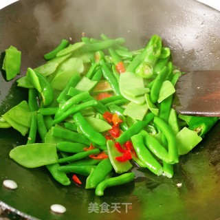 四季豆搭扁豆的做法步骤：9