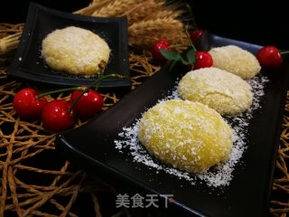 椰丝南瓜糯米糍的做法步骤：7