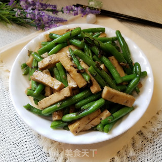 四季豆炒百页豆腐的做法步骤：10