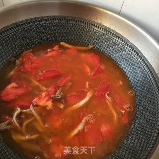 海参肉丝西红柿鸡蛋面的做法步骤：8