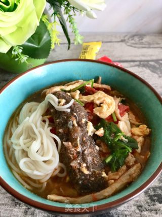 海参肉丝西红柿鸡蛋面的做法步骤：18