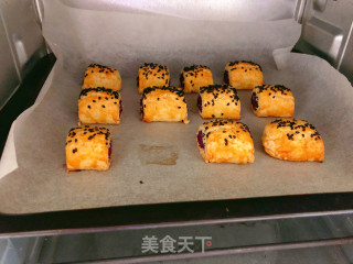 无糖紫薯赤豆薏仁一口酥的做法步骤：6