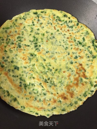 玉米面韭菜鸡蛋饼的做法步骤：8