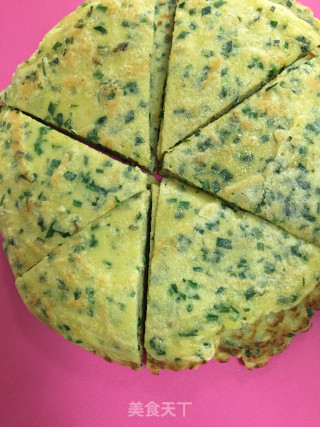 玉米面韭菜鸡蛋饼的做法步骤：9