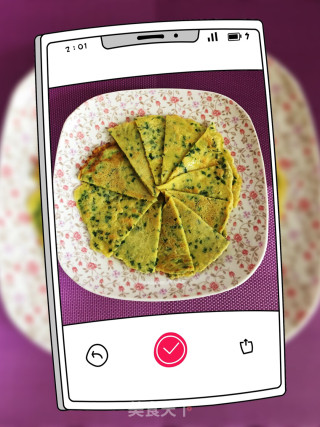 玉米面韭菜鸡蛋饼的做法步骤：10