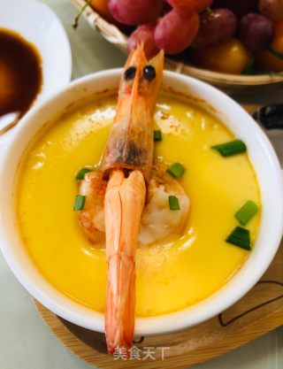 蝴蝶虾蒸蛋的做法步骤：20