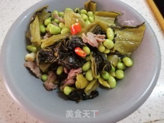 酸菜牛肉毛豆的做法步骤：9