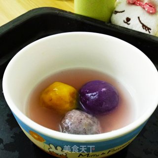南瓜紫薯汤圆的做法步骤：7