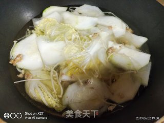 娃娃菜冬瓜金针菇汤的做法步骤：2