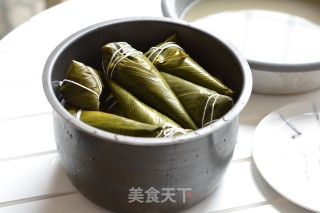 蜜豆锥子粽的做法步骤：9