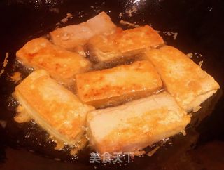 香煎鳗鱼豆腐#酸甜美食#的做法步骤：6