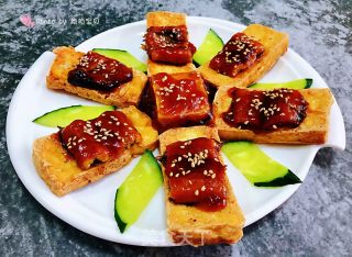 香煎鳗鱼豆腐#酸甜美食#的做法步骤：9