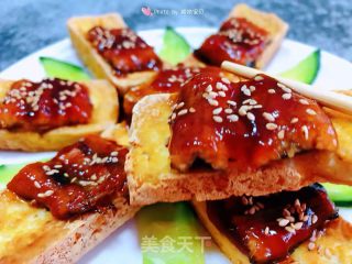 香煎鳗鱼豆腐#酸甜美食#的做法步骤：11
