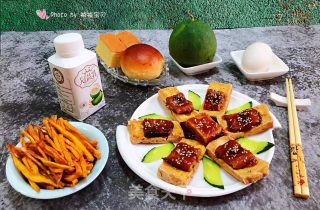香煎鳗鱼豆腐#酸甜美食#的做法步骤：15