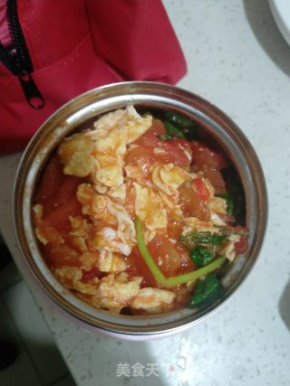 爱心便当-西红柿炒鸡蛋的做法步骤：8