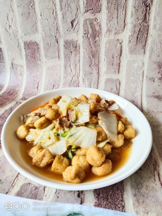 油豆腐焖大白菜的做法步骤：10