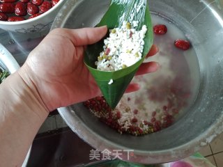 豆子红枣粽的做法步骤：2