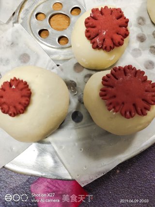 康乃馨小馒头的做法步骤：9