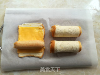 香肠芝士卷的做法步骤：4