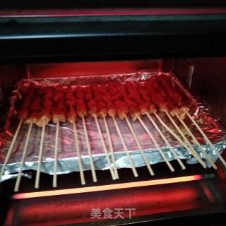 青椒烤肉串的做法步骤：4