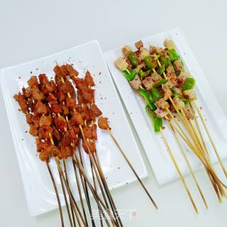 青椒烤肉串的做法步骤：6