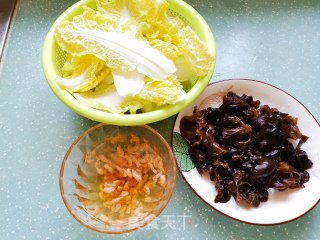 海米烧木耳娃娃菜的做法步骤：1
