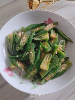 清炒秋葵的做法步骤：5