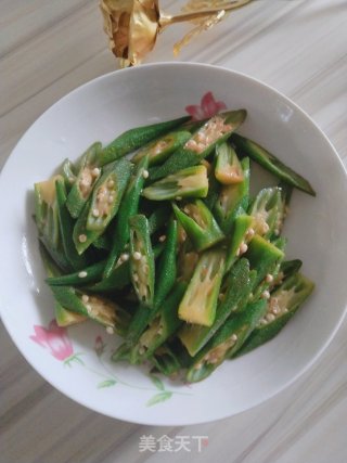 清炒秋葵的做法步骤：6