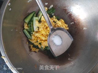 鸡蛋炒黄瓜的做法步骤：6