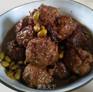 毛豆烧肉圆的做法步骤：8